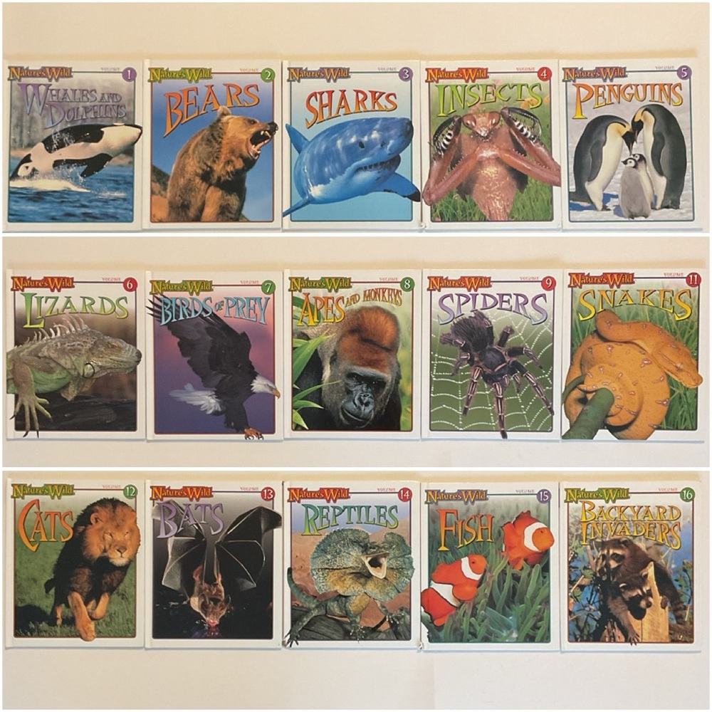 Nature’s Wild Books Vol. 1-9, 11-16 Series Vintage Hardcover 1999
